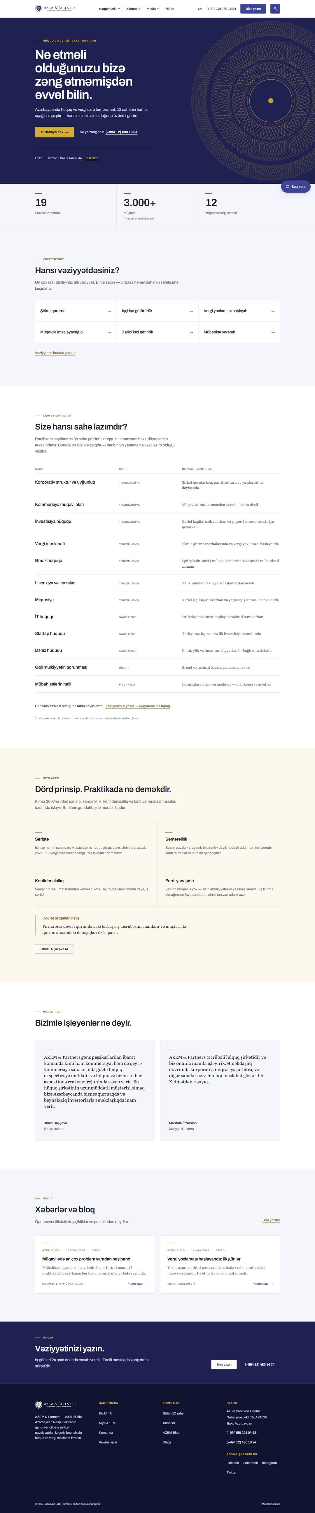 AZEM & Partners, ekran 1