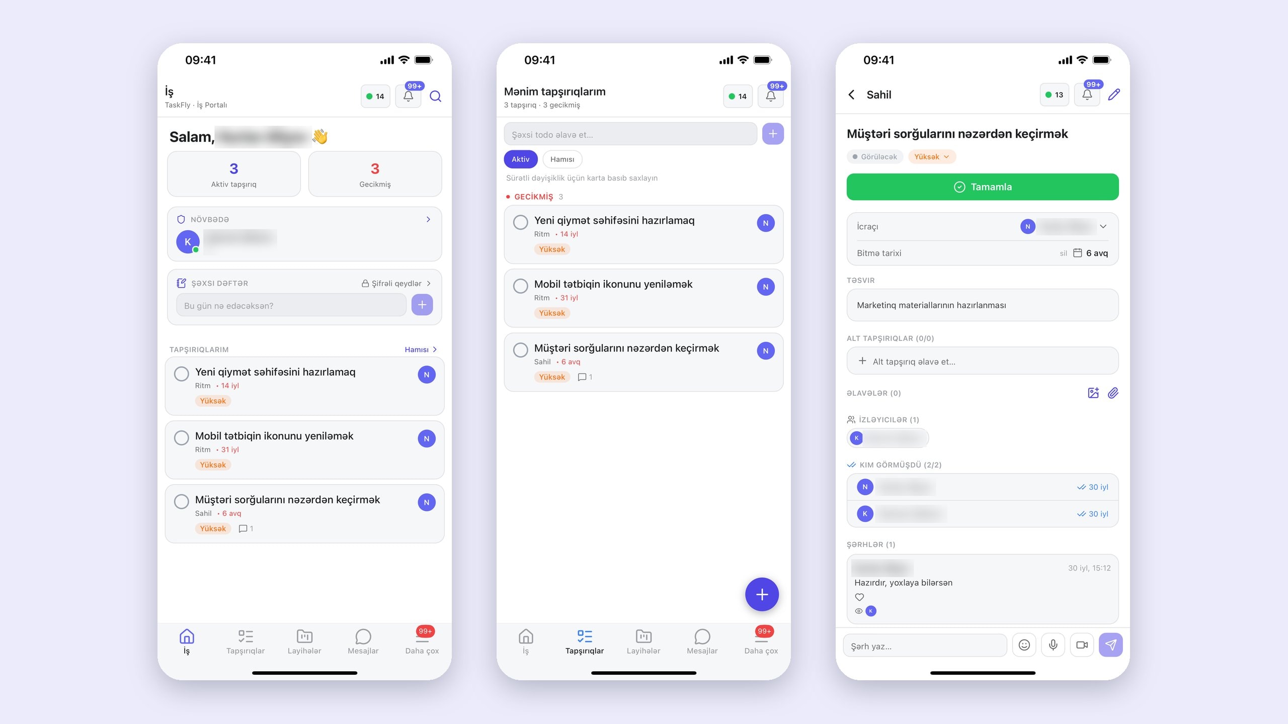 TaskFly — mobil tətbiq