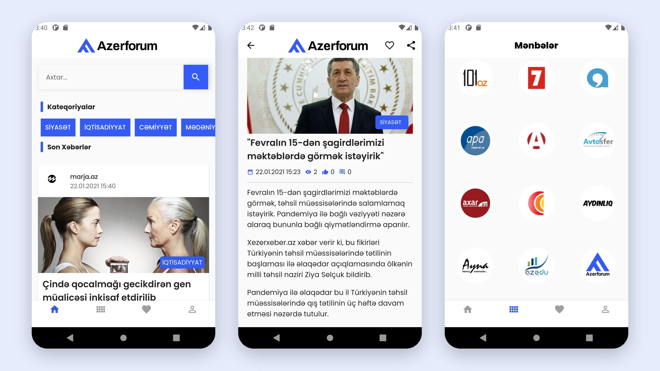 Azerforum — mobile app