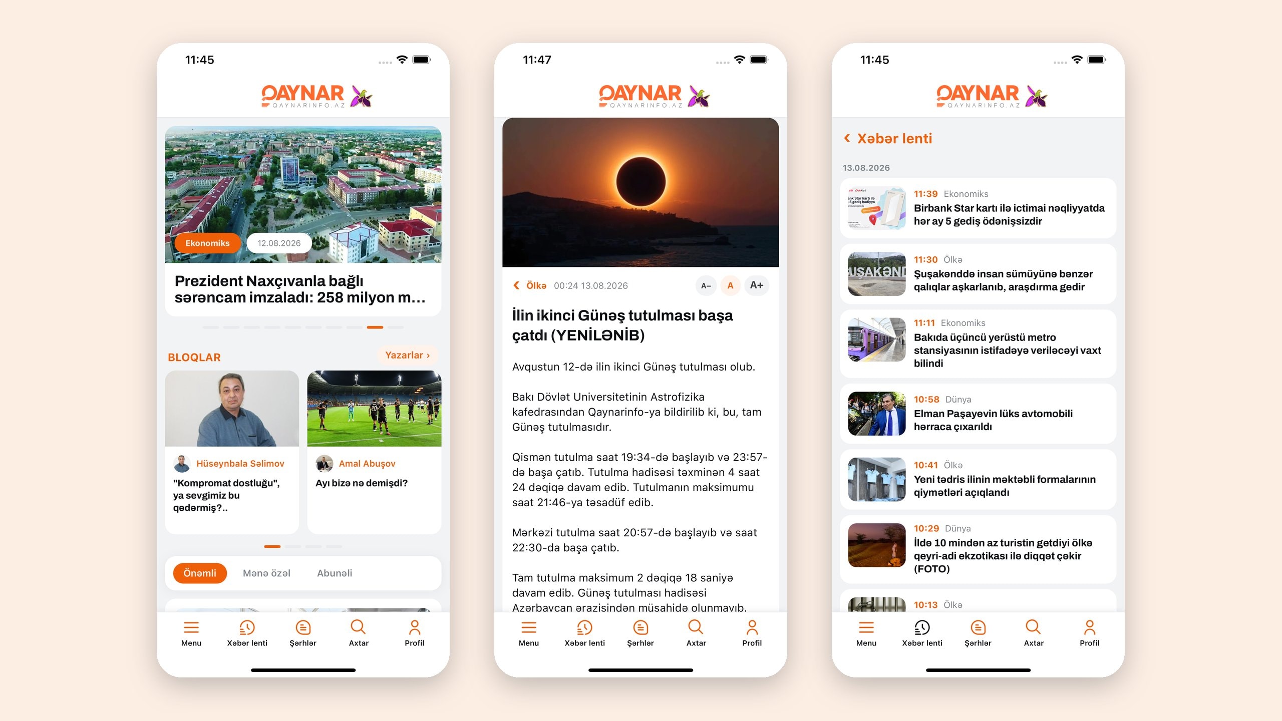 Qaynarinfo — mobil tətbiq